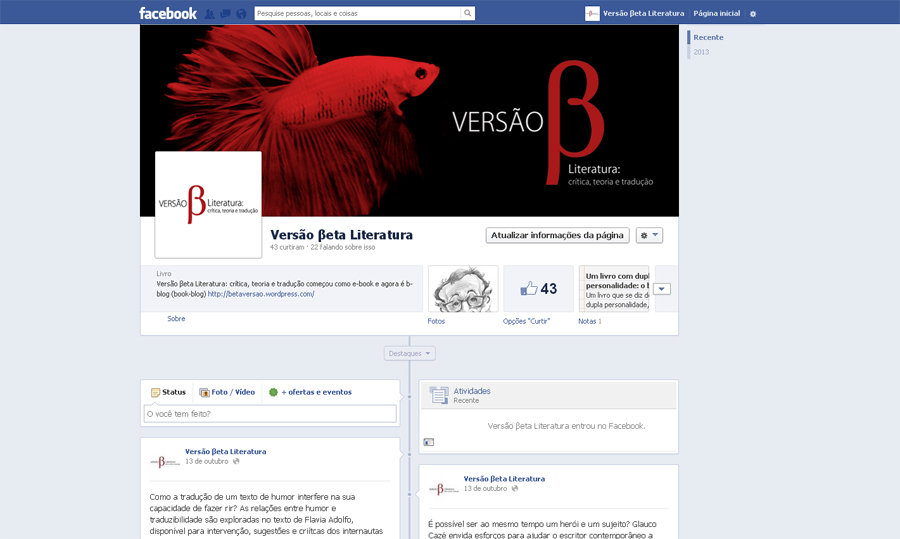 Versão βeta Literatura – Book Blog