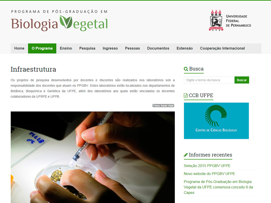 Pós-graduação em Biologia Vegetal